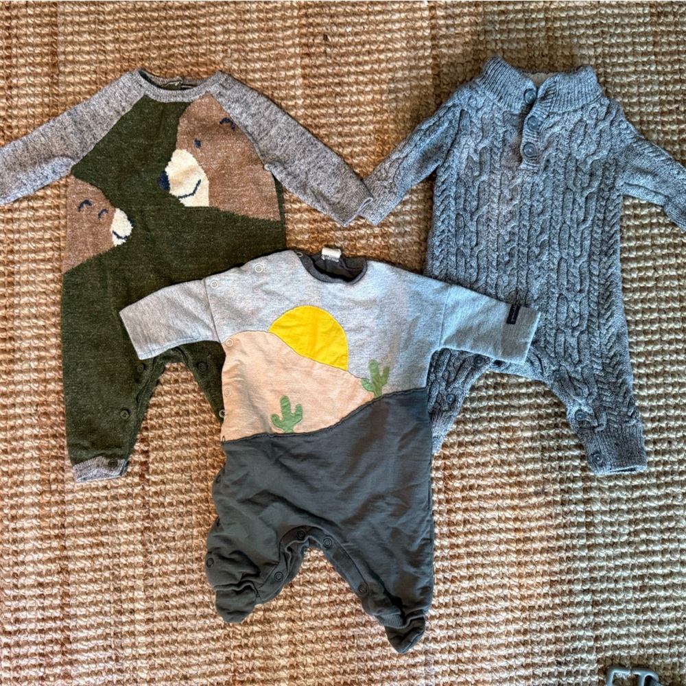 GAP Gray and Green Footies One Piece Collection